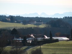 Landschaft mit Bergblick